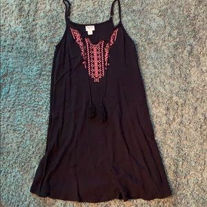 A-line dress, dark purple